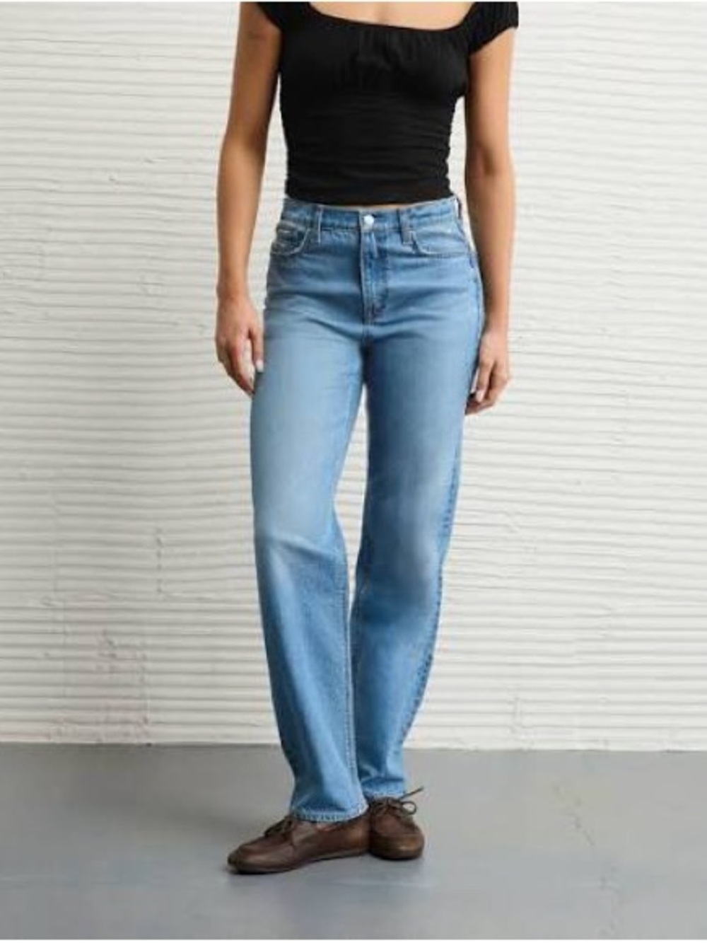 American Eagle jeans Strigid Super High Rise Baggy Straight Jean womens size 4S